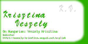 krisztina veszely business card